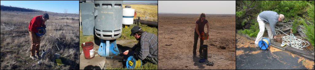 IDWR staff take measurements at wells