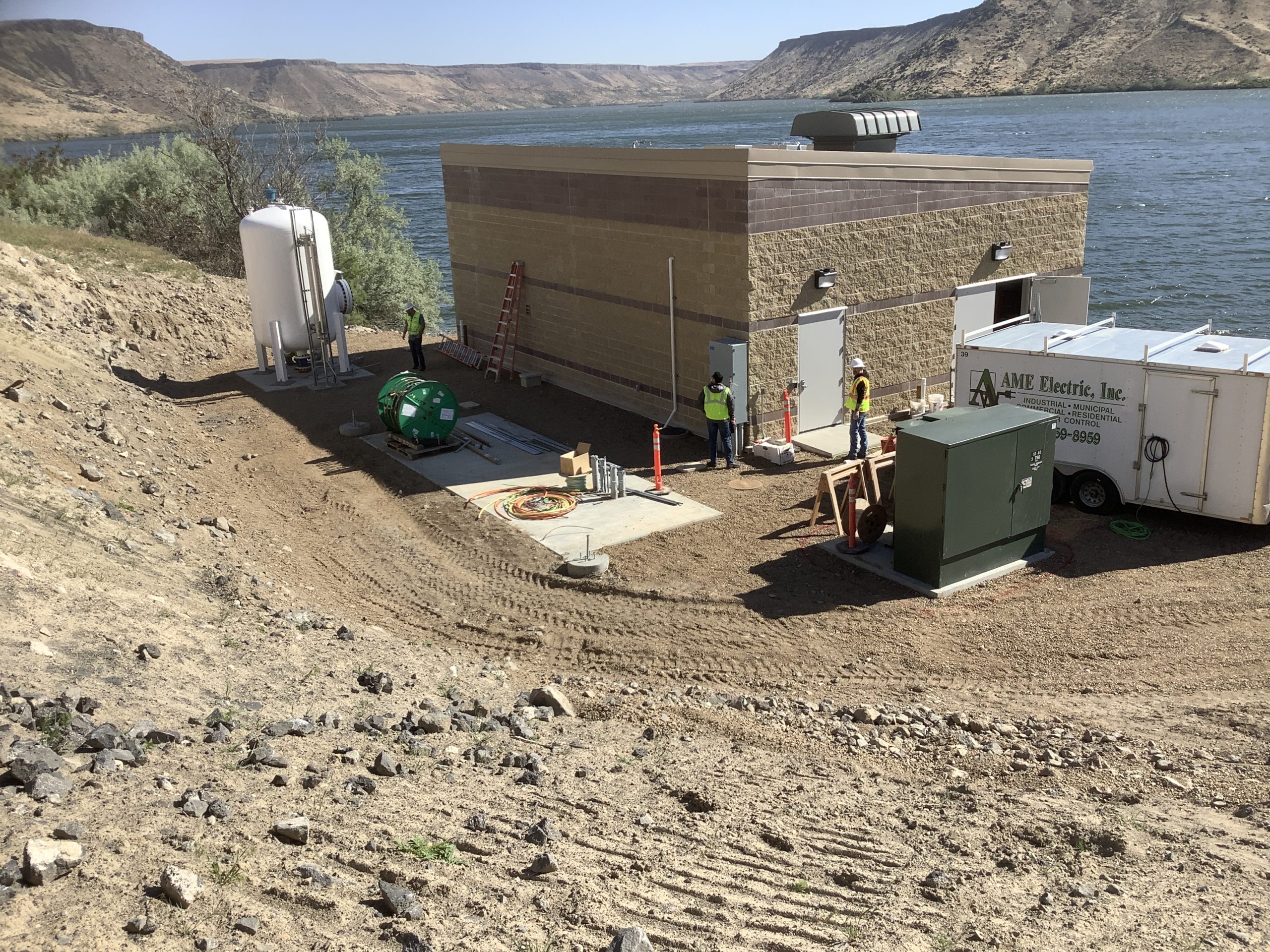 Pumphouse nearing completion