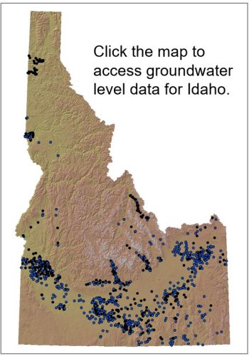 Map showing locations of active monitoring wells