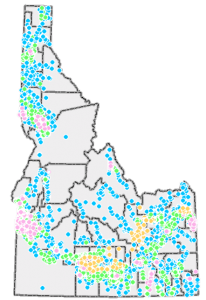 Groundwater Quality Map depicting monitored well sites