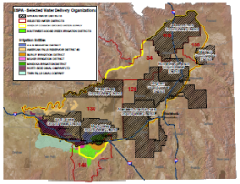 Map of ESPA Water Delivery Organizations