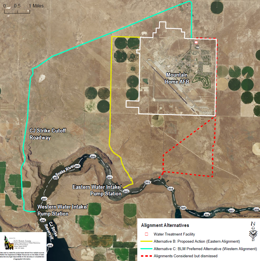 Mountain Home Air Force Base Sustainable Water Supply Project Map